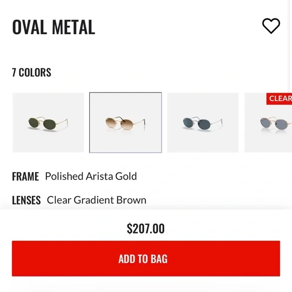 Ray-Ban Gold and Brown Oval Sunglasses - Picture 8 of 13